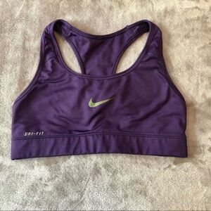NIKE purple dri-fit sports bra size XS